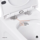 Kit Vaso Sanitário Monobloco Caixa Acoplada Barita e Ducha Manual Apa Pingoo.casa - Branco e Preto