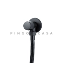 Kit Vaso Sanitário Monobloco Caixa Acoplada Barita e Ducha Manual Apa Pingoo.casa - Branco e Preto