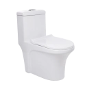 Kit Vaso Sanitário Monobloco Caixa Acoplada Barita e Ducha Manual Jacuí Pingoo.casa - Branco e Preto