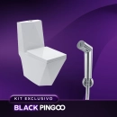 Kit Vaso Sanitário Monobloco Opala e Ducha Manual Apa Pingoo.casa - Branco e Prata