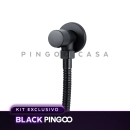 Kit Vaso Sanitário Monobloco Opala e Ducha Manual Apa Pingoo.casa - Branco e Preto