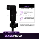 Kit Vaso Sanitário Monobloco Opala e Ducha Manual Jacuí Pingoo.casa - Branco e Preto