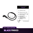 Kit Vaso Sanitário Monobloco Opala e Ducha Manual Jacuí Pingoo.casa - Branco e Preto