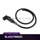 Kit Vaso Sanitário Monobloco Opala e Ducha Manual Jacuí Pingoo.casa - Branco e Preto