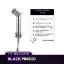 Kit Vaso Sanitário Monobloco Painita e Ducha Manual Apa Pingoo.casa - Branco e Prata