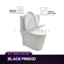 Kit Vaso Sanitário Monobloco Painita e Ducha Manual Apa Pingoo.casa - Branco e Prata