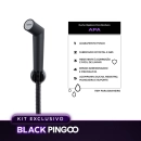 Kit Vaso Sanitário Monobloco Painita e Ducha Manual Apa Pingoo.casa - Branco e Preto