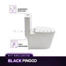 Kit Vaso Sanitário Monobloco Painita e Ducha Manual Jacuí Pingoo.casa - Branco e Prata