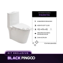 Kit Vaso Sanitário Monobloco Painita e Ducha Manual Jacuí Pingoo.casa - Branco e Prata