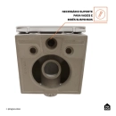 Kit Vaso Sanitário Suspenso Saída Horizontal Esmeralda e Ducha Manual Apa Pingoo.casa - Branco e Prata