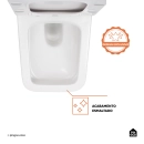 Kit Vaso Sanitário Suspenso Saída Horizontal Esmeralda e Ducha Manual Apa Pingoo.casa - Branco e Preto