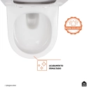 Kit Vaso Sanitário Suspenso Saída Horizontal Hematita e Ducha Manual Apa Pingoo.casa - Branco e Preto