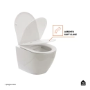 Kit Vaso Sanitário Suspenso Saída Horizontal Hematita e Ducha Manual Jacuí Pingoo.casa - Branco e Prata