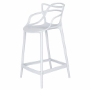 Banqueta média para bancada Master Allegra em Polipropileno 66 cm - Branco