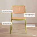 Cadeira de jantar Maya com design moderno e assento confortável  - Verde