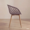 Kit 4 Cadeiras de jantar Clarice Nest com design moderno e anatômico - Fendi