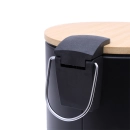 Lixeira com Pedal Bambu Black 3L - Mimo Style