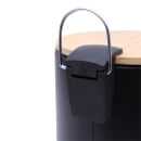 Lixeira com Pedal Bambu Black 3L - Mimo Style