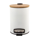 Lixeira com Pedal Bambu White 3L - Mimo Style