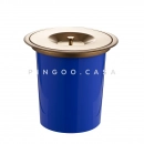 Lixeira de embutir para Bancada 5 Litros Aço Inox 201 Dourado Rose Escovado