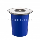 Lixeira de embutir para Bancada 8 Litros Aço Inox 201 Prata Escovado