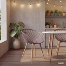 Cadeira de jantar Clarice Nest com design moderno e anatômico - Fendi