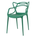 Cadeira de jantar Master Allegra Design Moderno em Polipropileno - Verde escuro