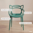 Cadeira de jantar Master Allegra Design Moderno em Polipropileno - Verde escuro