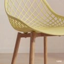 Cadeira de jantar Clarice Cloe com design contemporâneo - Amarelo