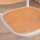 Cadeira de jantar Mumbai de telinha com design contemporâneo e assento anatômico – Branco