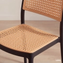 Kit 6 Cadeiras de jantar Maya com design moderno e assento confortável - Preto