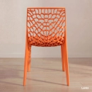 Kit 8 Cadeiras de jantar Gruvyer com design contemporâneo e anatômico - Laranja