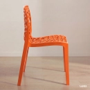 Kit 12 Cadeiras de jantar Gruvyer com design contemporâneo e anatômico - Laranja