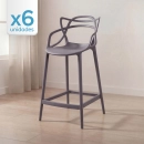 Kit 6 Banquetas média para bancada Master Allegra em Polipropileno 66 cm - Fendi