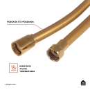 Mangueira para ducha Mundaú Pingoo.casa - Dourado
