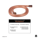Mangueira para ducha Mundaú Pingoo.casa - Dourado Rose