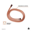 Mangueira para ducha Mundaú Pingoo.casa - Dourado Rose