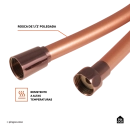 Mangueira para ducha Mundaú Pingoo.casa - Dourado Rose