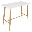 Mesa alta bancada retangular 60 x 120 cm - Branco