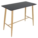 Mesa alta bancada retangular 60 x 120 cm - Preto