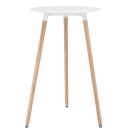 Mesa alta bar bistro gourmet Eames Leda pé palito - Branco