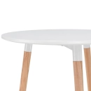 Mesa alta bar bistro gourmet Eames Leda pé palito - Branco