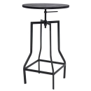 Mesa alta para bistro e bar com tampo de madeira Turner - Preto