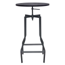 Mesa alta para bistro e bar com tampo de madeira Turner - Preto