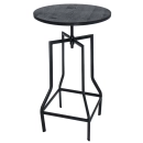 Mesa alta para bistro e bar com tampo de madeira Turner - Preto
