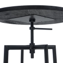 Mesa alta para bistro e bar com tampo de madeira Turner - Preto
