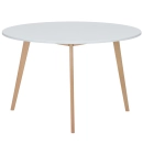 Mesa de jantar cozinha redonda Leda 120 cm - Branco