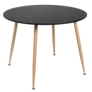 Mesa de Jantar e cozinha Redonda 100 cm Clarice com Tampo em MDF Laqueado - Preto