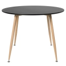 Mesa de Jantar e cozinha Redonda 100 cm Clarice com Tampo em MDF Laqueado - Preto