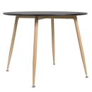 Mesa de Jantar e cozinha Redonda 100 cm Clarice com Tampo em MDF Laqueado - Preto